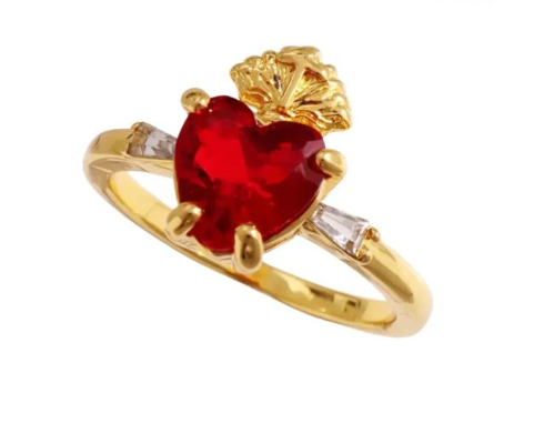 Anel Sagrado Coração de Jesus - Luxo e Devoção